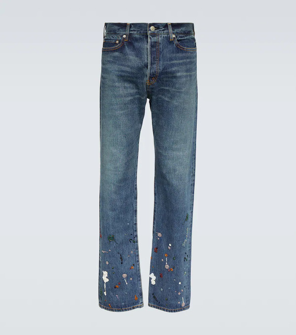  Undercover Undercover Jeans Rectos Con Cuentas 
