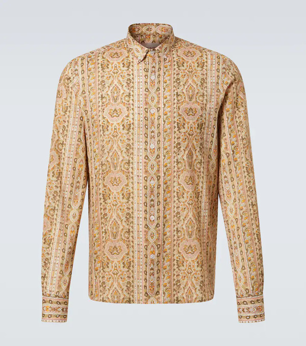  Valentino Valentino Camisa De Algodón Con Paisley 