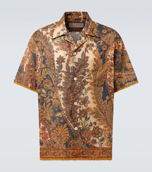  Valentino Valentino Camisa De Lino Con Paisley 
