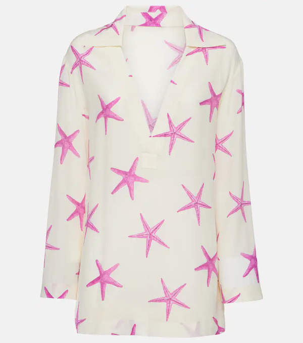  Valentino Valentino Camisa De Seda Estampada 