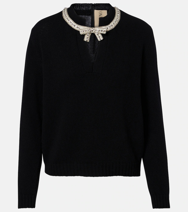  Valentino Valentino Jersey De Lana Virgen Con Lentejuelas 