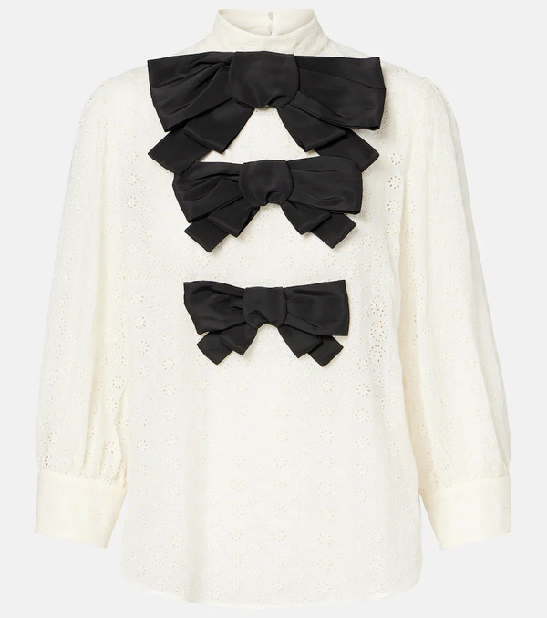  Valentino Valentino Top Mossi De Algodón Con Lazo 