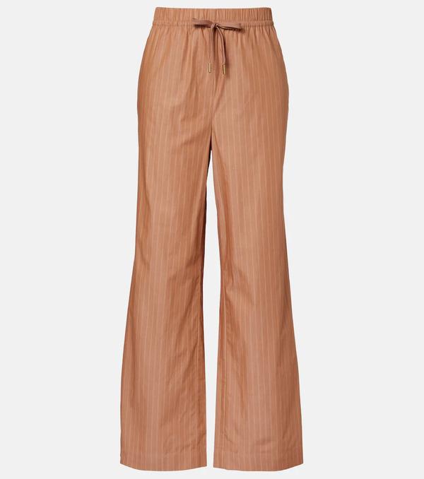  Varley Varley Pantalones Rectos Rowan De Algodón A Rayas 