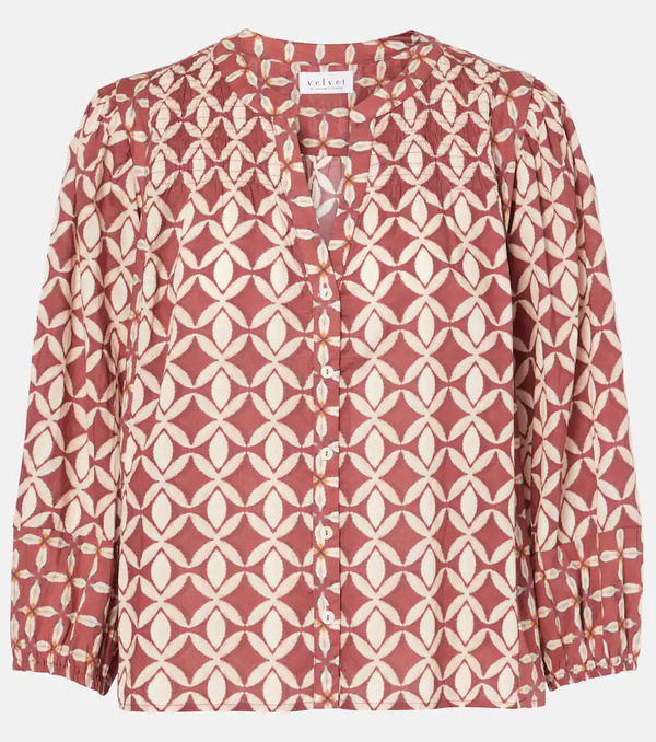  Velvet Velvet Blusa Haddon De Algodón Estampada 