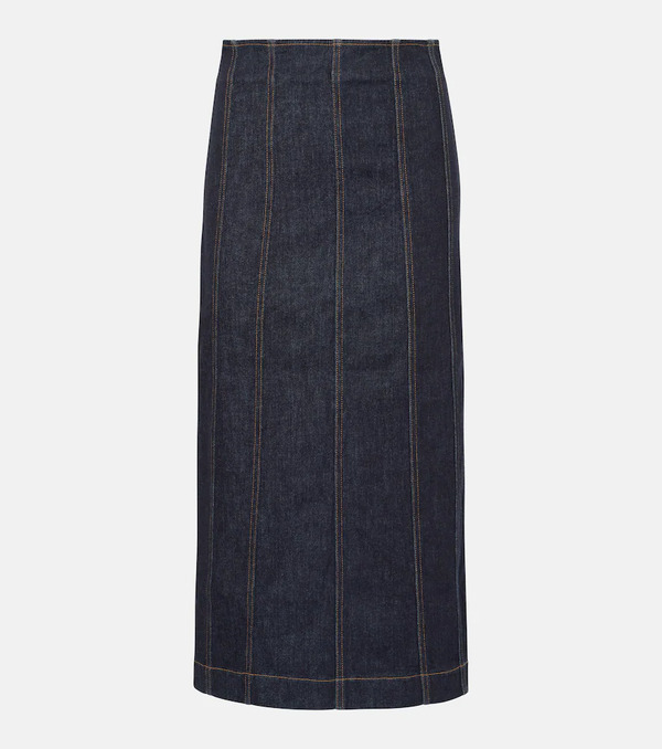  Veronica Beard Veronica Beard Falda Larga Fiona De Denim 