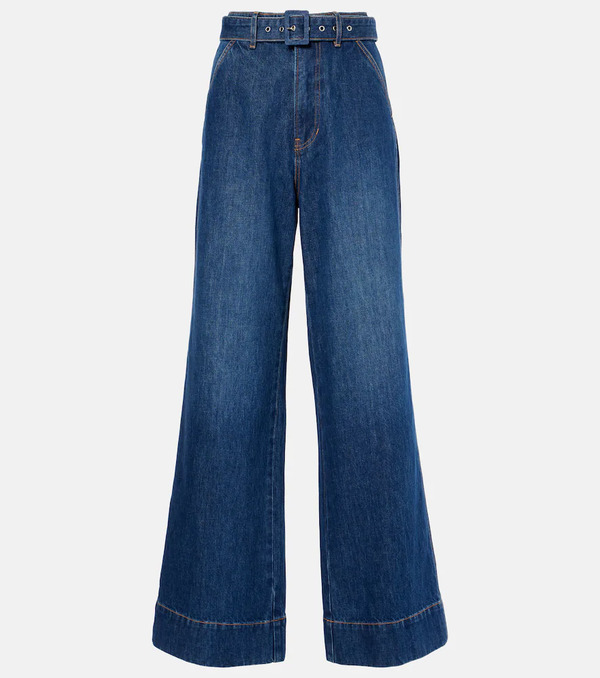  Veronica Beard Veronica Beard Jeans Anchos Taylor De Tiro Alto 