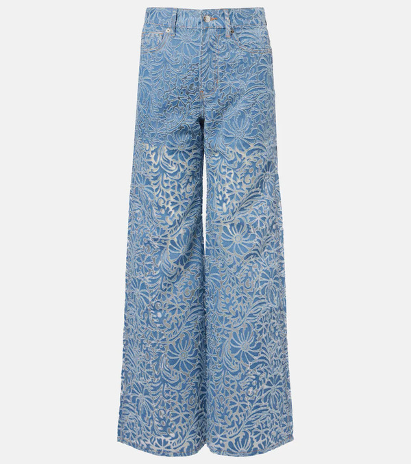  Veronica Beard Veronica Beard Jeans Anchos Taylor Florales 