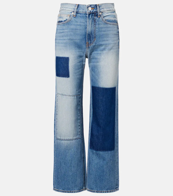  Veronica Beard Veronica Beard Jeans Rectos Con Patchwork 
