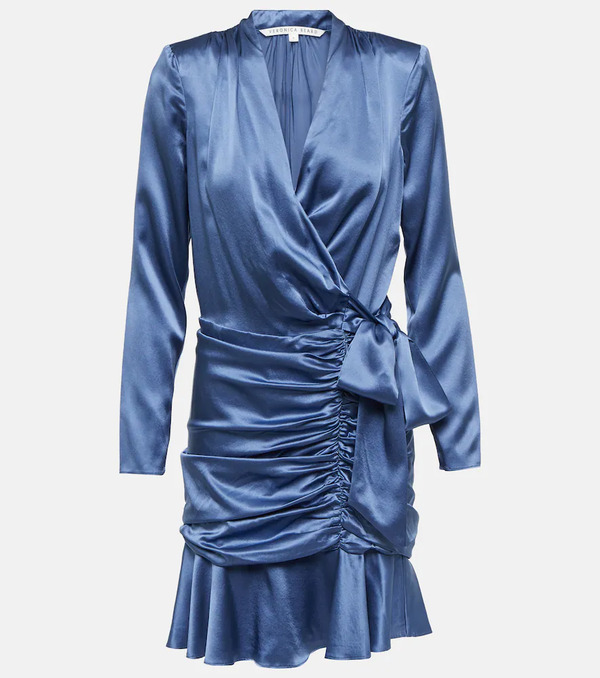  Veronica Beard Veronica Beard Vestido Wrap Agatha De Satén 