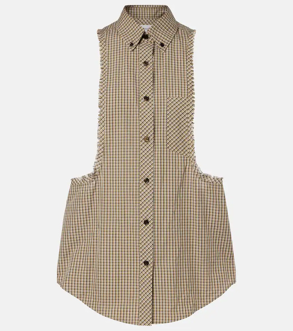  Versace Versace Camisa De Algodón A Cuadros 