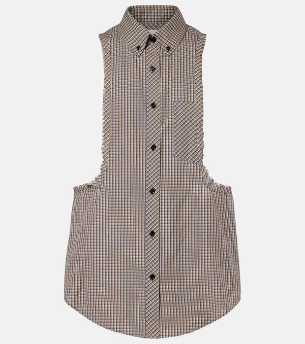  Versace Versace Camisa De Algodón A Cuadros 