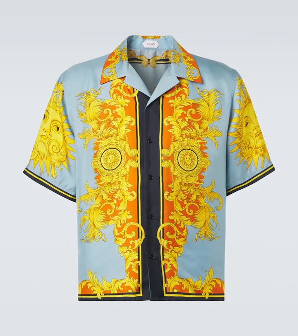  Versace Versace Camisa De Seda Estampada 