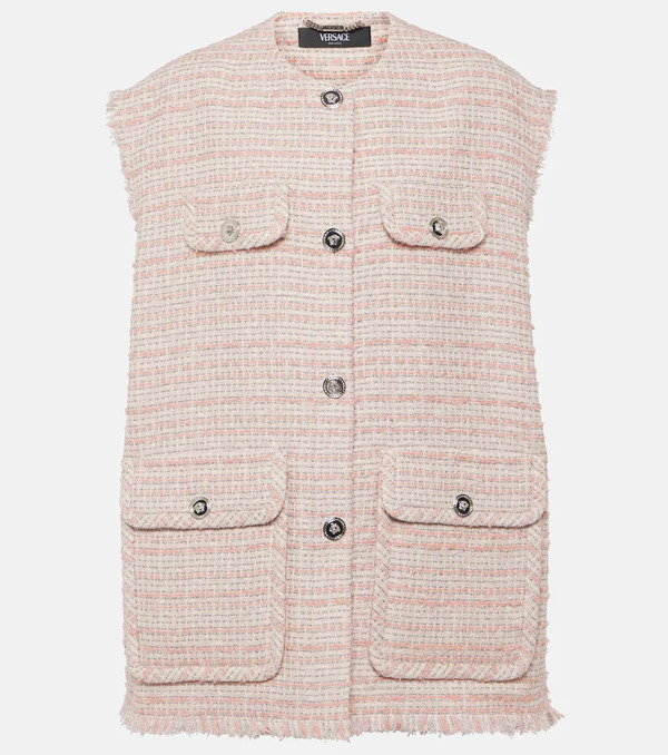  Versace Versace Chaleco Oversized De Tweed 
