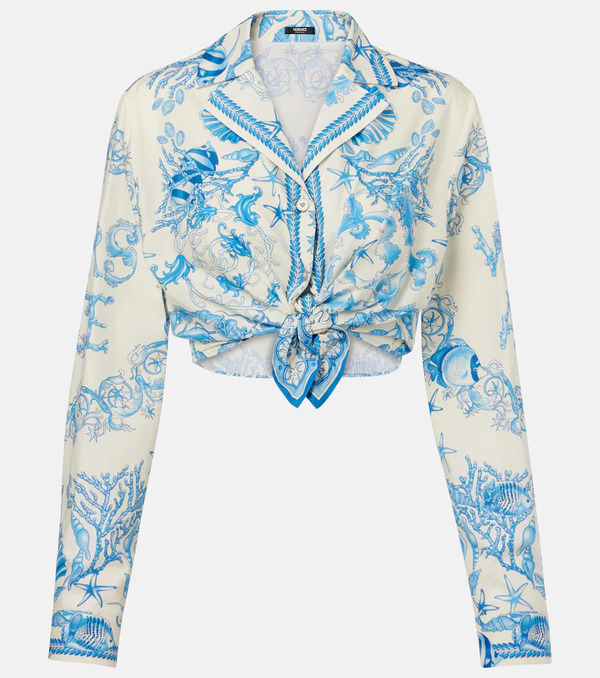  Versace Versace Crop Top Underwater Barocco 