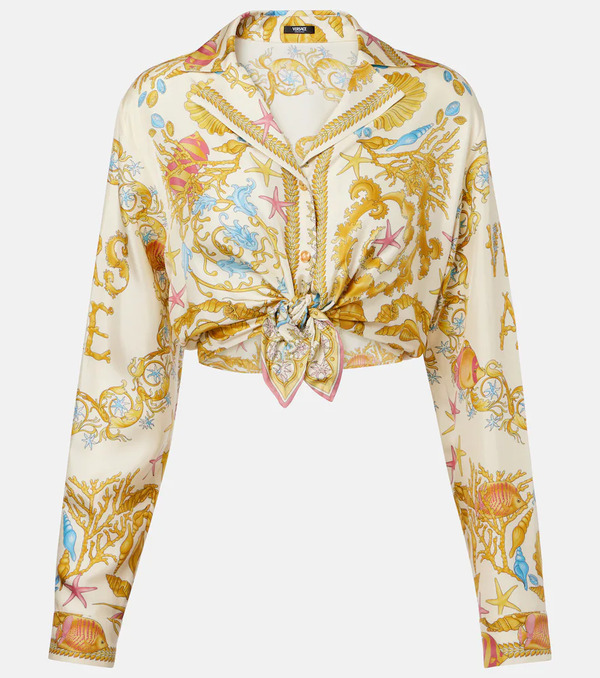  Versace Versace Crop Top Underwater Barocco 