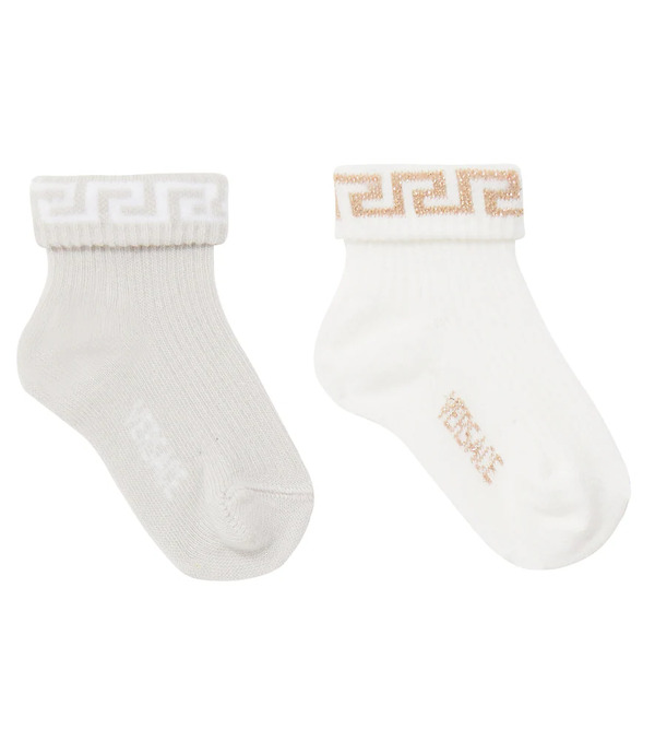  Versace Kids Versace Kids Bebé - Set De 2 Calcetines La Greca 