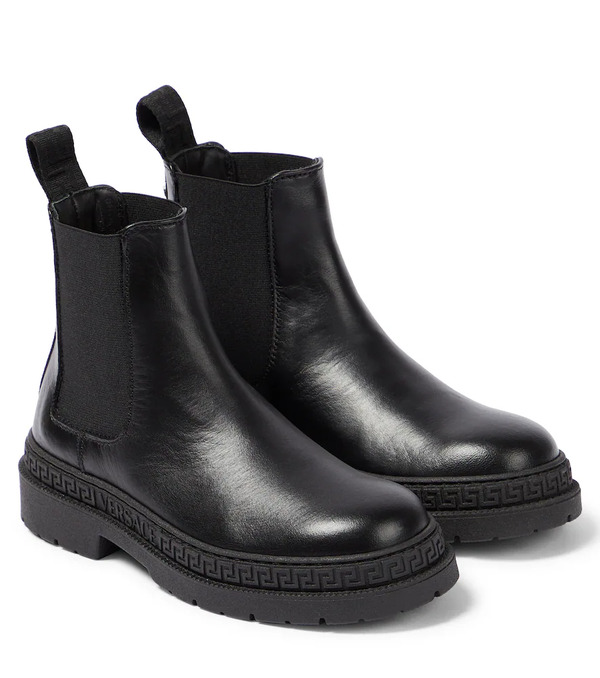  Versace Kids Versace Kids Botas Chelsea Greca De Piel 