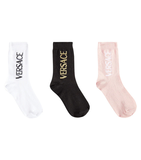  Versace Kids Versace Kids Set De 3 Calcetines En Mezcla De Algodón 