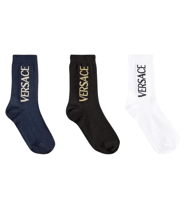  Versace Kids Versace Kids Set De 3 Pares De Calcetines Con Logo 