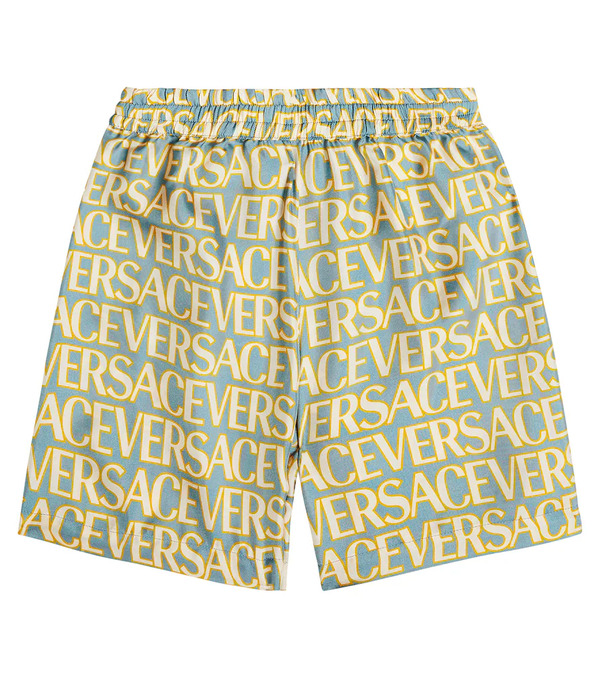  Versace Kids Versace Kids Shorts De Sarga De Seda Con Logo 