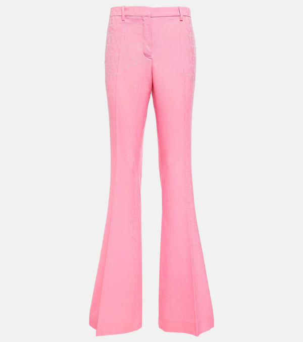  Versace Versace Pantalón Flared Versace Allover De Lana 