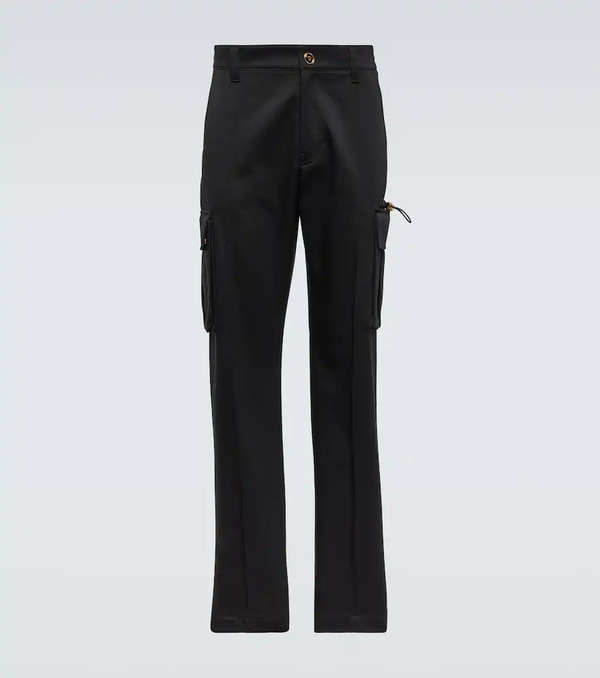  Versace Versace Pantalones Cargo De Gabardina De Algodón 