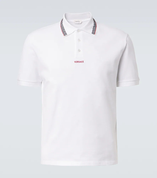  Versace Versace Polo Greca De Piqué De Algodón 