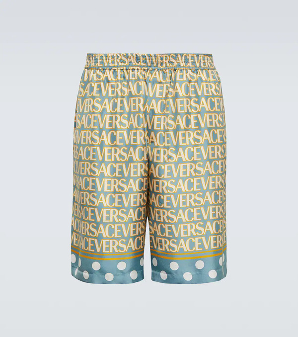  Versace Versace Shorts De Seda Versace Allover 