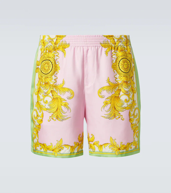  Versace Versace Shorts De Seda Estampados 