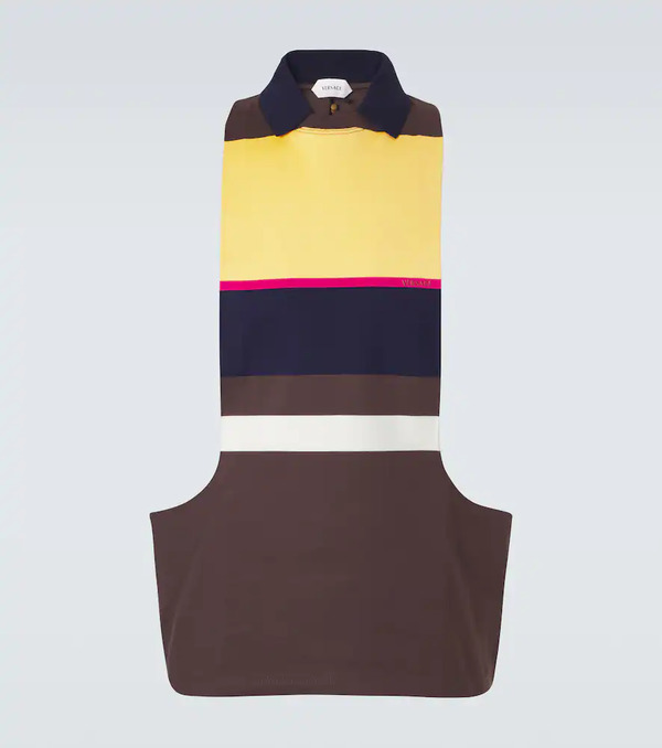  Versace Versace Tank Top De Algodón A Rayas 