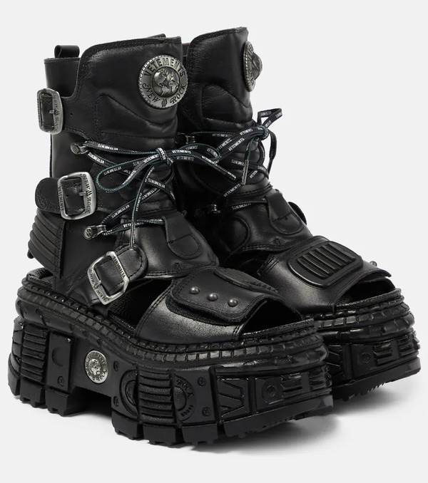  Vetements Vetements Botas De Piel Con Plataforma 