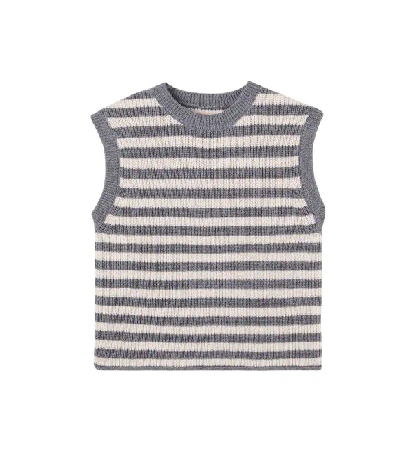  Wheat Wheat Chaleco Ruby De Lana A Rayas 