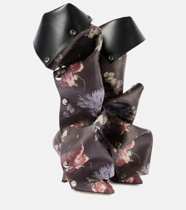  Y/project Y/project Botas Altas Snap 100 De Piel Floral 
