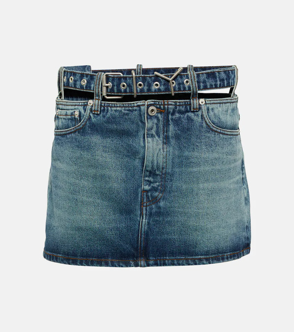  Y/project Y/project Minifalda Y Belt En Denim 