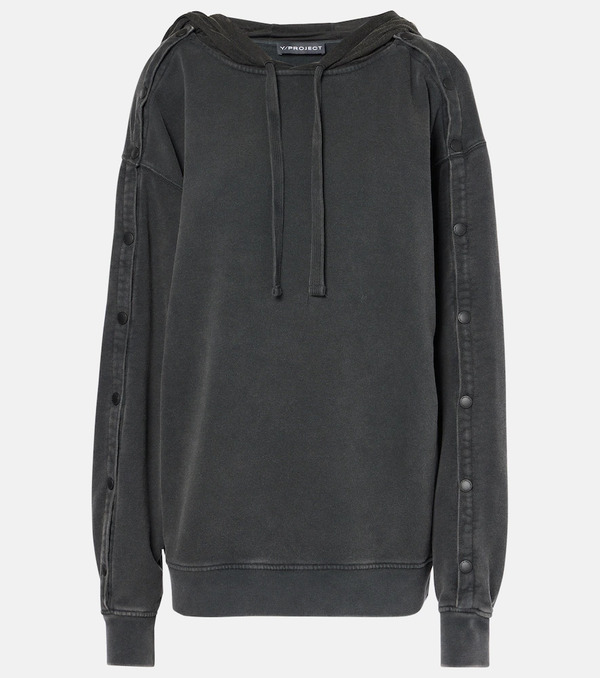  Y/project Y/project Sudadera Oversized Snap De Jersey De Algodón 