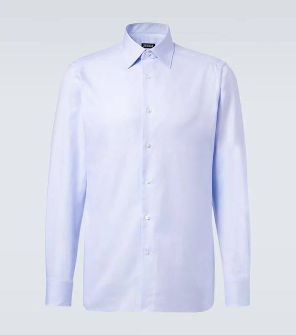  Zegna Zegna Camisa De Popelín De Algodón 