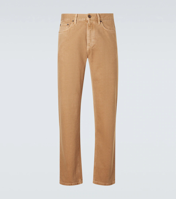 Zegna Zegna Pantalones Rectos Roccia De Algodón 