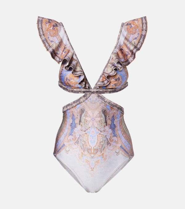  Zimmermann Zimmermann Bañador Como Estampado Con Aberturas 