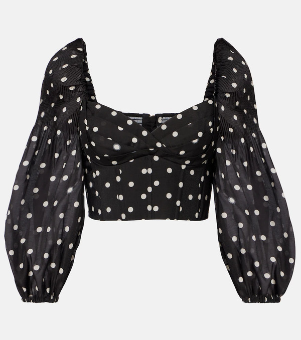  Zimmermann Zimmermann Crop Top Con Lunares 