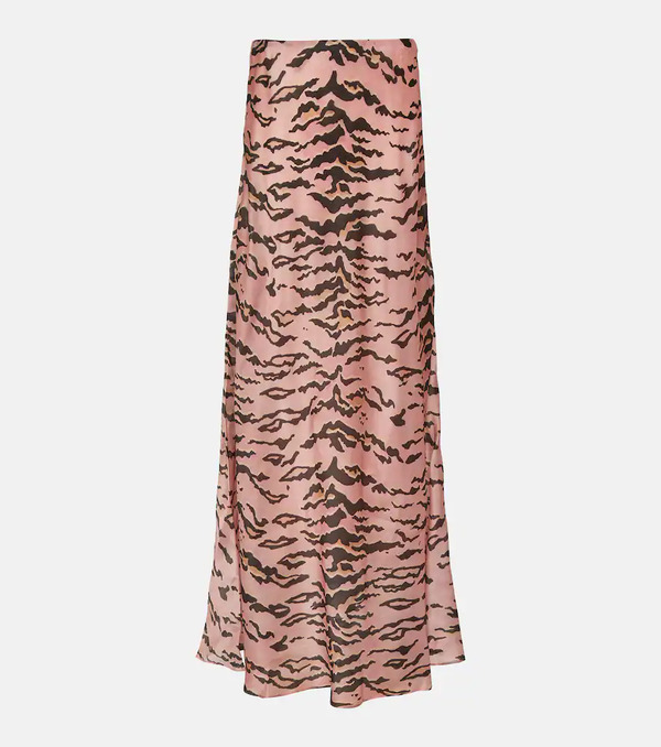  Zimmermann Zimmermann Falda Larga Matchmaker De Seda Estampada 