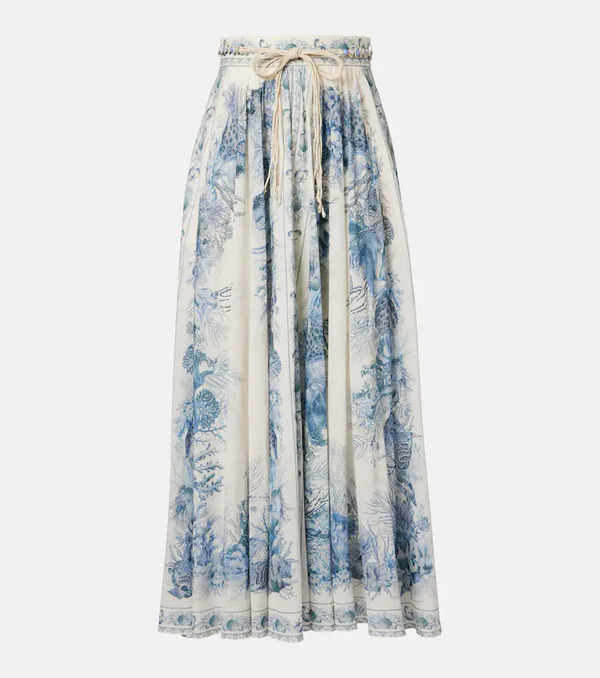  Zimmermann Zimmermann Falda Larga Wanderlust De Algodón 
