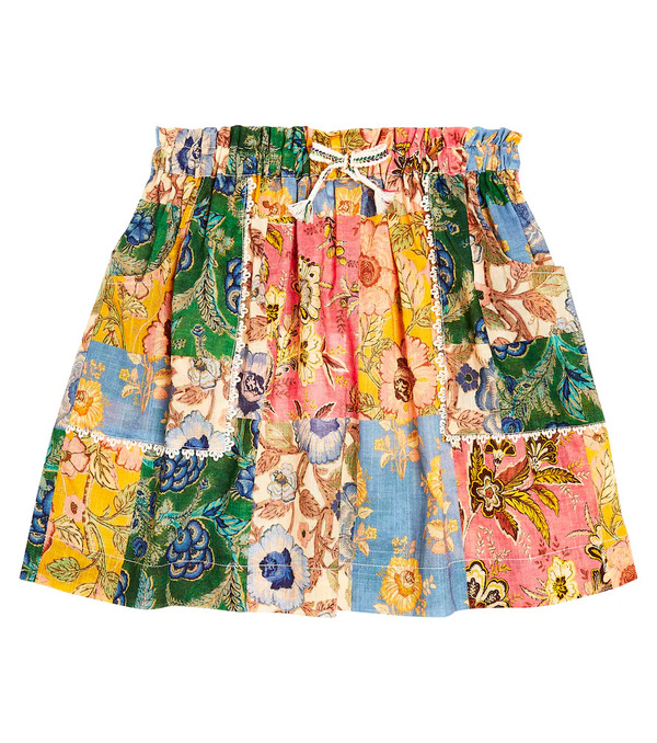  Zimmermann Kids Zimmermann Kids Falda Junie De Algodón Patchwork 