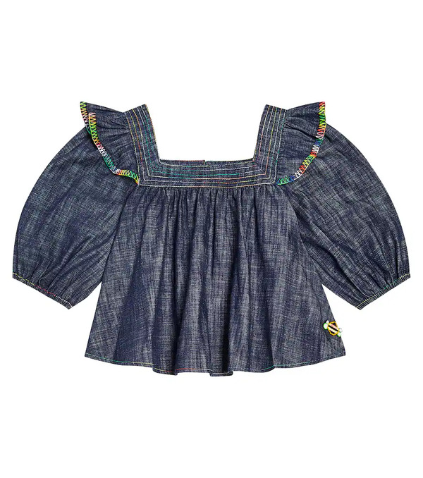  Zimmermann Kids Zimmermann Kids Top Alight De Denim 