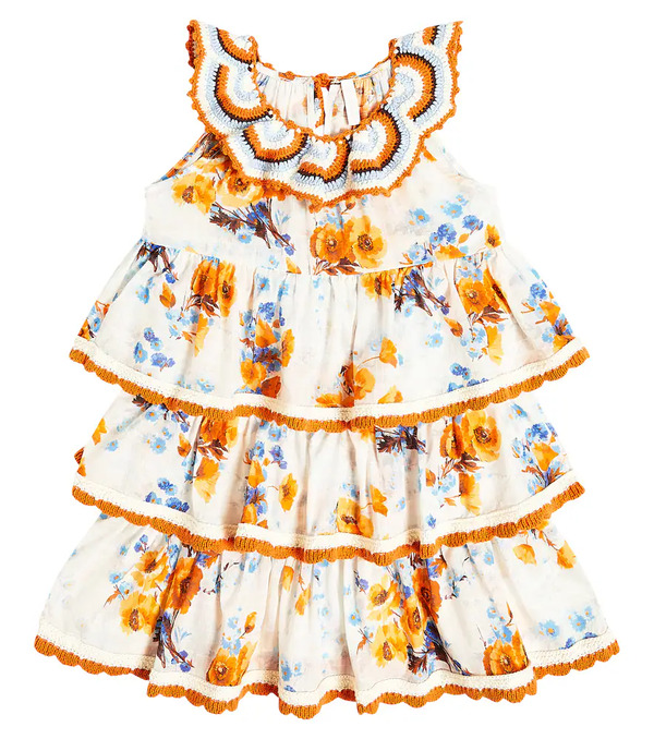  Zimmermann Kids Zimmermann Kids Vestido Halcyon De Algodón Floral 
