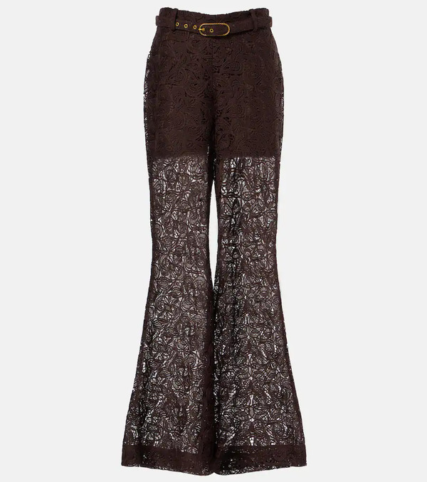  Zimmermann Zimmermann Pantalones Flared De Encaje 