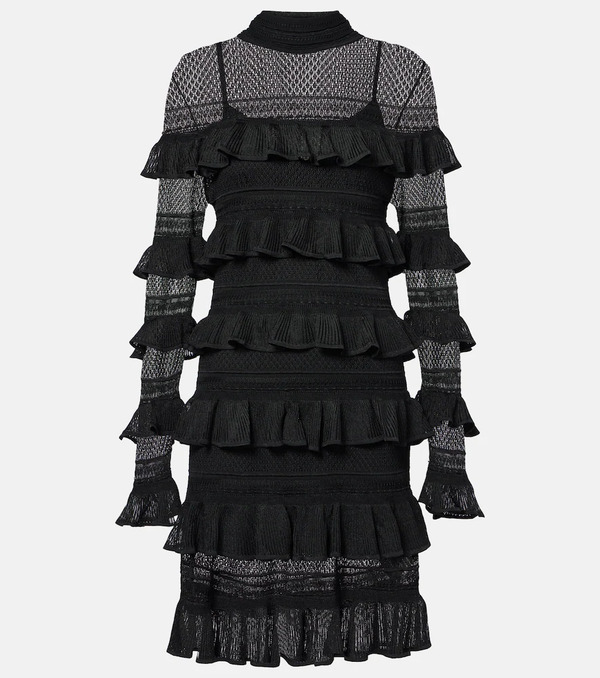  Zimmermann Zimmermann Vestido Corto Crush High Neck Frilled 