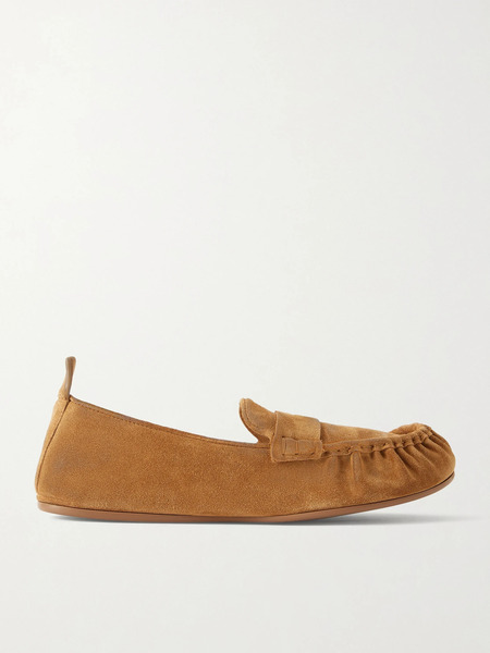  Acne Studios Acne Studios - Distressed Suede Loafers - Tan 