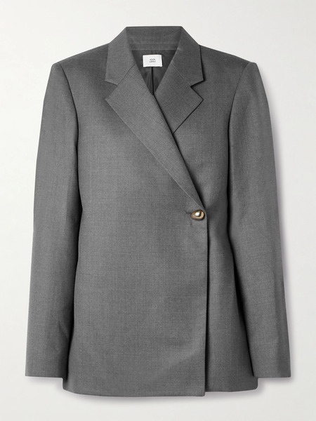  Adam Lippes Adam Lippes - Harrison Wool-blend Twill Blazer - Gray 