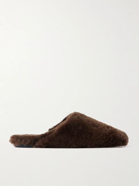  Aeyde Aeyde - Rega Shearling Slip-ons - Dark Brown 