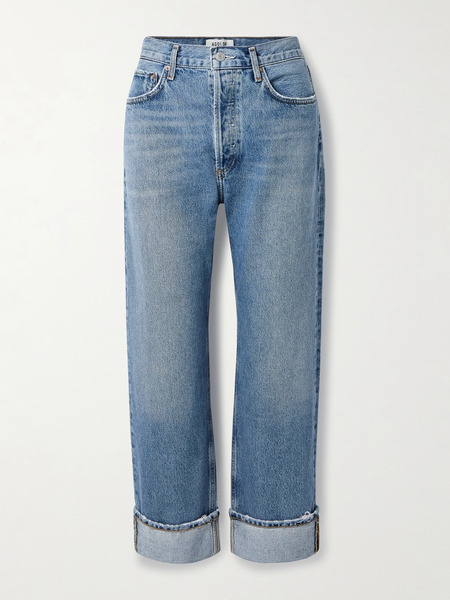  Agolde Agolde - Fran Cropped Mid-rise Straight-leg Jeans - Mid Denim 